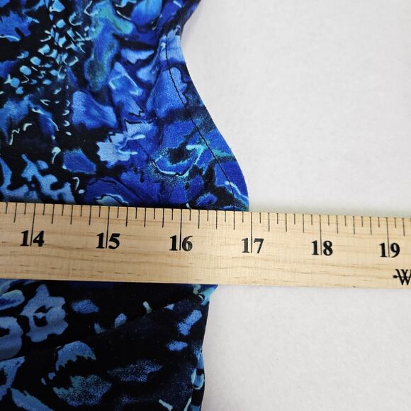 Miraclesuit Womens Swimsuit CoverUp Belted Dress Short Sleeve Nautical Stretch M - Picture 9 of 12